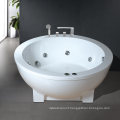 Modern Free Standing with Water Jets Japanese Round Soaking Tub